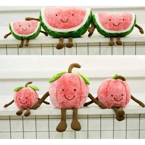 Cute 22/30/40cm plush lifelike simulation Cherry watermelon stufeed soft doll Pillow christmas birthday gift for kid lover