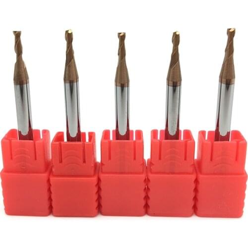 5PCS HRC60 2Flute 2mm Solid Carbide Endmill D2x6xD4x50L 50mm long Standard Length Side milling Slotting Profiling carbide cutter