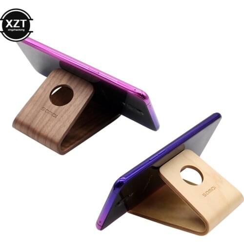 Universal Desktop Tablet Holder Wooden Support Desk Bamboo Walnut Birch Mobile Phone Holder Stand Lightweight for iPhone Huawei
