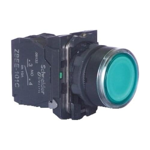 XB5AW Plastic flat head with light button XB5AW33G1C XB5AW33G1 = ZB5AW333C + ZB5AW0G31C