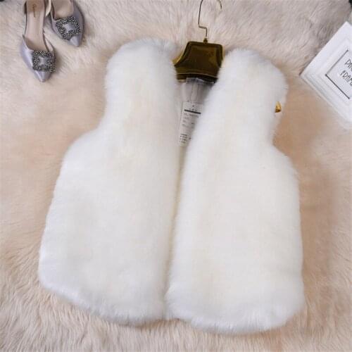 Autumn New Fashion Warmth Jackets Elegant Ladies Fall Vest Fluffy Gilet Jacket Solid Streetwear 2021 Winter Women Fur Vest Coat