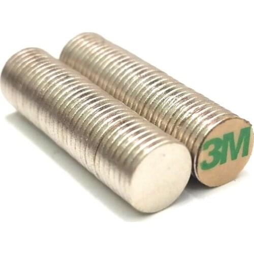 10/100 Disc magnet 12x1 12x1.5 12x2 12x0.5 mm Belt with 3M self - adhesive NdFeB magnet 12mm neodymium magnet Magnetic standard