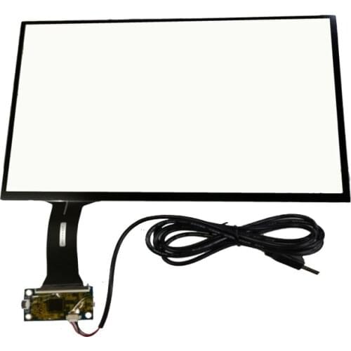 13.3 inch touch panel capacitive window linux raspberry pi Android system USB plug and play surface tempered glass