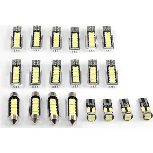 18pcs/Set Perfect White Canbus Error Free LED Bulb Interior Dome Map Overhead Light Kit For Audi Q5 8R 2008-2019 Interior Bulbs