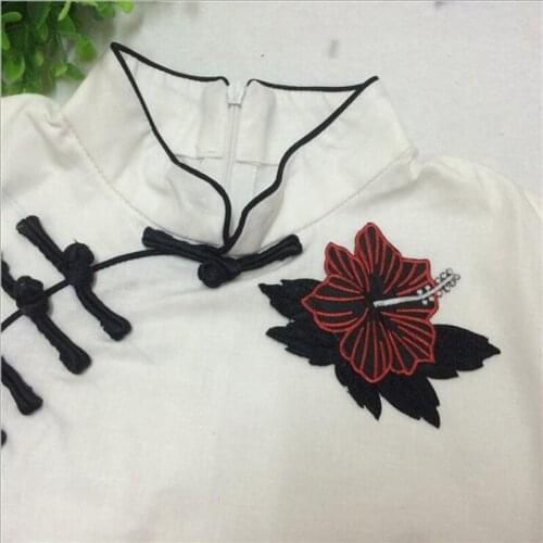 20pcs Patch For Clothes Vintage Flower Embroidery Jacket Patches parches Ethnic Cheongsam Fabric Patchwork Stage Appliqued Badge