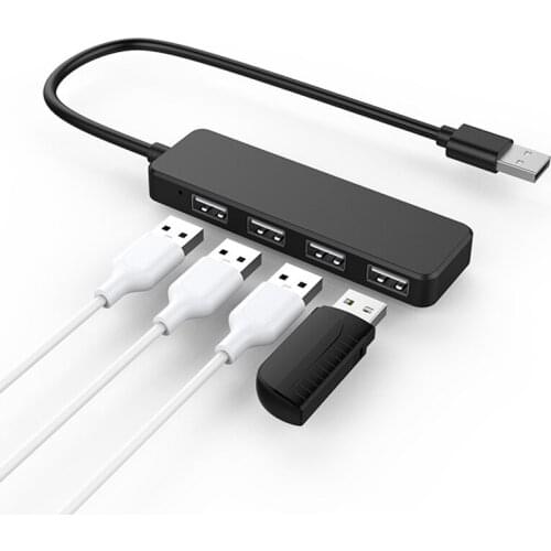 4 Port USB HUB 2.0 External Splitter High Speed Indicator Light For Multi-Device Laptop Desktop PC Adapter Computer Accessories