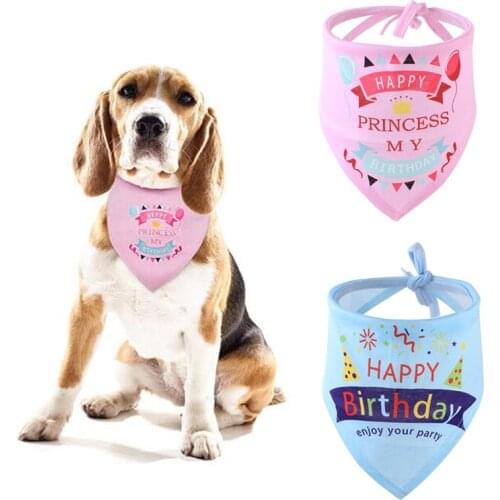 Dog Bandana Bibs Head Scarf Doggie Neckerchief Pet Cat Puppies Accessories Birthday Party Cute Lovely Gog Accessories