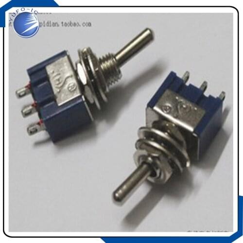 Free shipping 10pcs Toggle SPDT 3-Lugs ON/OFF Switch 6A 125V/3A 250V