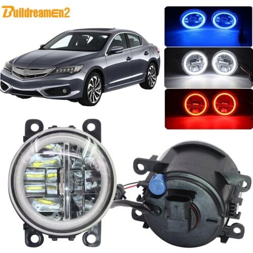 Buildreamen2 Car H11 LED Bulb 4000LM Fog Light Angel Eye DRL Daytime Running Light 12V Styling For Acura ILX 2013 2014 2015 2016
