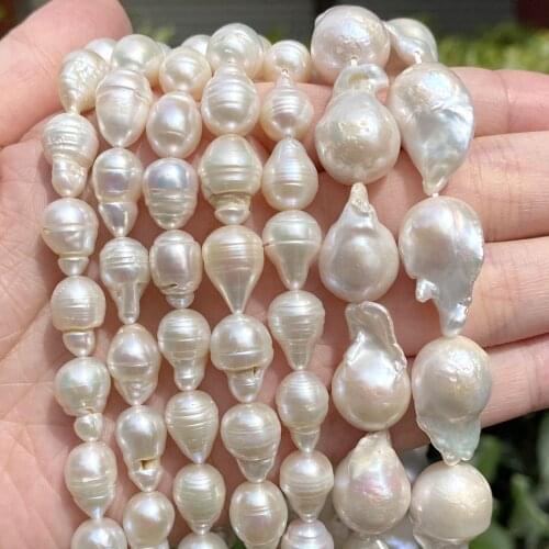 Natural Freshwater Baroque Shape Irregular Pearl Beads High Quality Punch Loose Beads for Jewelry Making DIY Necklace Bracelet