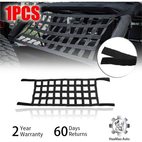 For Jeep Wrangler Jl Jk Tj Yj Cargo Net Back Window, Extra Storage Roof Hammock