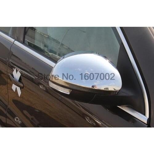 For Volkswagen VW Tiguan 2012 2013 2014 2015 2pcs Chrome Exterior Car Rearview Mirror Cover Protectors Molding Trim Accessories