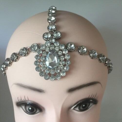 Hot Matha Patti Wedding Handmade Kundan stones hair jewelry headpiece head Jewelry