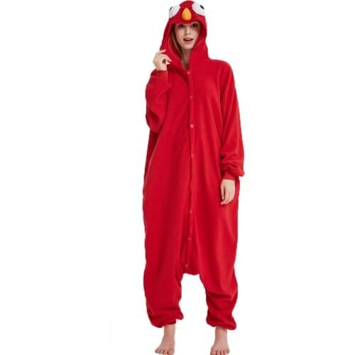 Animal Cookie Monster Onesies Adults Teenagers Cartoon Onesies Women Pajamas Fleece Onepiece Family Party Night Home Jumpsuit