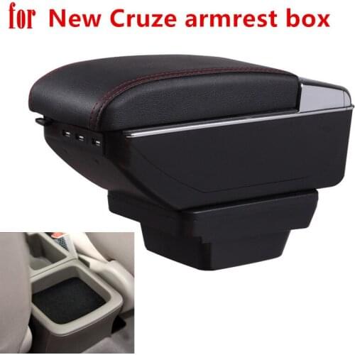 Leather Car Center Console Armrests Storage Box for Chevrolet Cruze 2015 2016 Auto Interior Parts Free Shipping