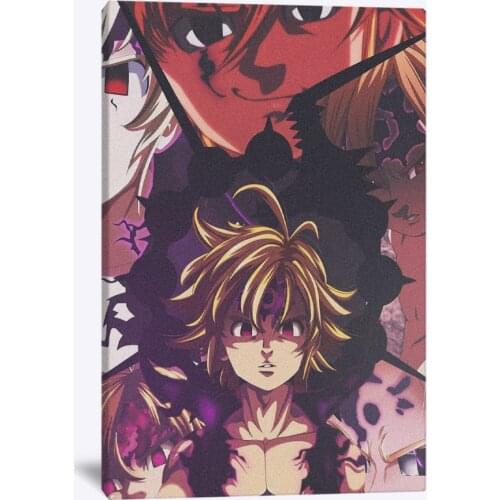 Meliodas The Seven Deadly Sins Anime Decoration Prints Home Decor Canvas Manga Dorm Living Room Bedroom Painting Wall Art Poster