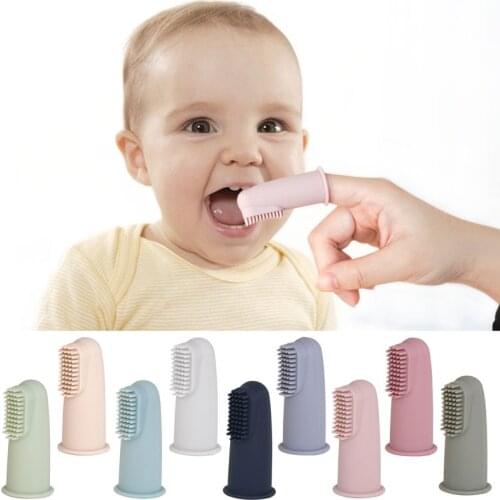 Soft Silicone Teethers Childrens Toothbrush Portable Finger Toothbrush Head Dental Care Baby Health New Born Baby Items