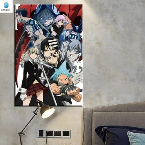 Coloring by numbers Soul Eater digital paint by numbers Japan Style anime poster modular painting gift for kids