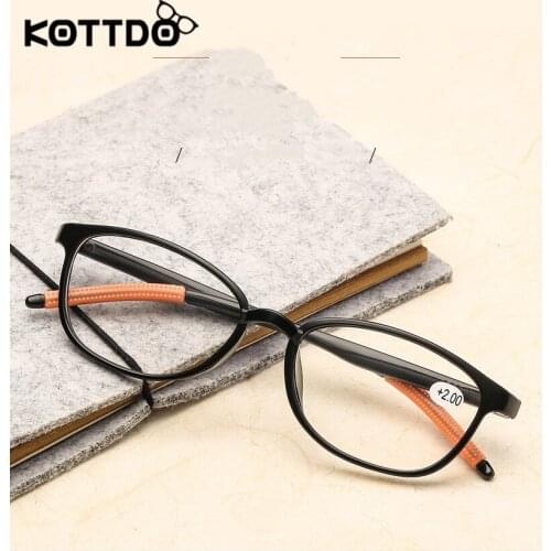 KOTTDO Tr90 Ultralight Anti Blue-ray Reading Glasses Anti Light Blue Presbyopia Hyperopia Glasses Readers + 1.5 2.5 3.5