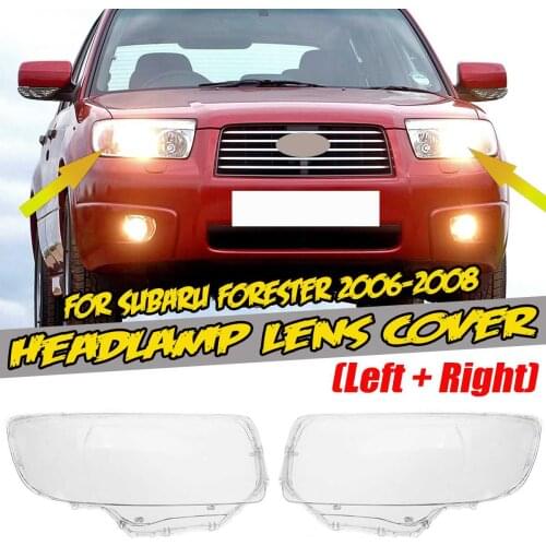 A Pair Car Front Headlight Headlamp Lens Cover Head Light Lamp Shell For Subaru For Forester 2006 2007 2008 SU2503119 SU2502119
