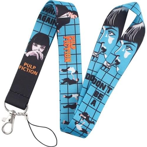 Pulp Fiction Keychain Lanyard Neck Strap for Key ID Card Straps Badge Holder DIY Hanging Rope Neckband Accessories