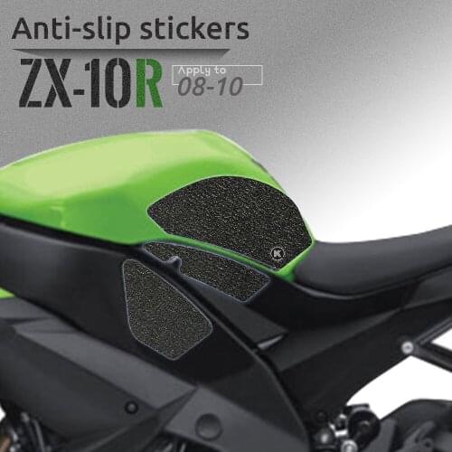 Motorcycle tank grip fuel tank traction pad side knee grip protector KSHARPSKIN for KAWASAKI NINJA ZX-10R 2008-2010 zx10r zx 10r