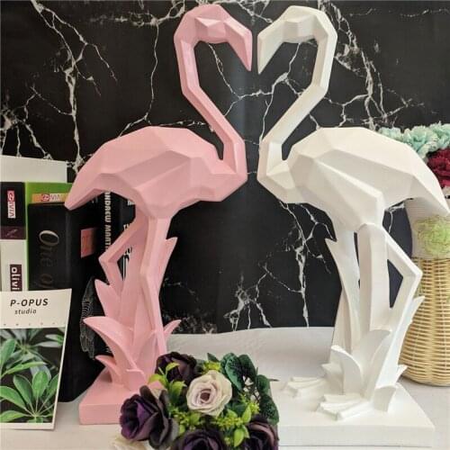 [VIP] Nordic Creative Resin Crafts Flamingo Ornaments Home Decoration Living Room Desk Wine TV Cabinet Porch Furnishings Gift
