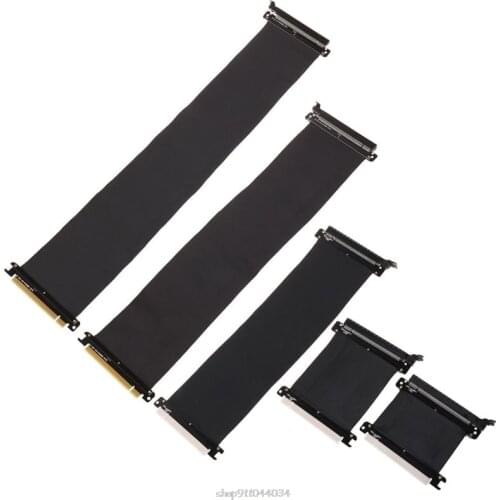 High Speed PC Graphics Cards PCI Express 3.0 16x Flexible Connector Cable Riser Card Extension Port Adapter for GPU with antijam