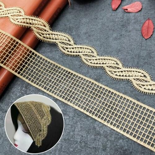 Golden lace accessories decoration water-soluble embroidery handmade lace cloth material lace