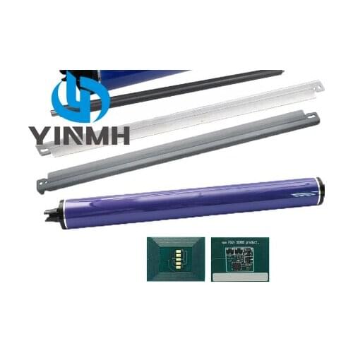 1Set black 550 PCR Charge Roller+013R00663 Drum Chip+Black Cleaning Blade+Black OPC Drum for xerox 550 560 570 C60 C70