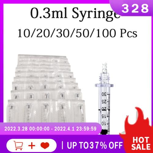 100pcs 0.3ml Sterile Syringe Ampoule Head for Hyaluron Pen Meso Atomizer Hyaluronique Pen for Anti Wrinkle Lifting Face Lip Lift