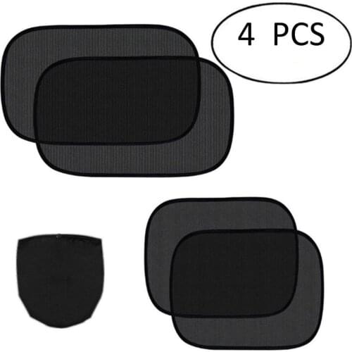 4pcs/pack Car Sunshade For Side Rear Window Auto Sun Visor Curtain Blocks UV Rays Window Curtain Car Styling Cover Sunshade