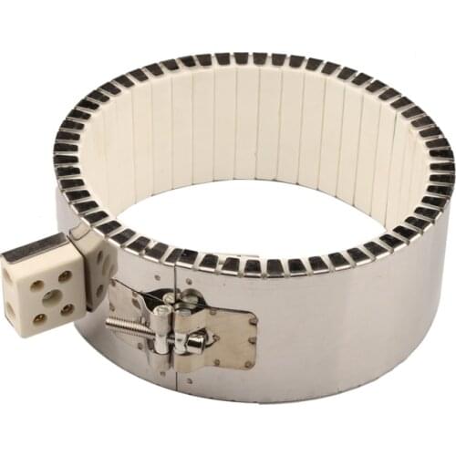 60x60mm/60x90mm/80x80mm/80x120mm/100x120mm/100x180mm White Ceramic Band Heater 220V Max Temperature 800 Celsius Degree