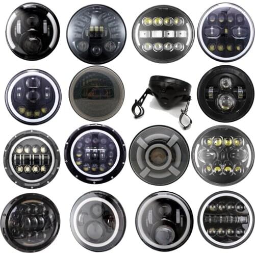 7 Inch Led Motorcycle Headlight 40W/60W/80W/90W 7inch Shell Housing Brackets For Harley Yamaha Honda Suzuki Moto