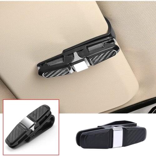 Portable Car Glasses Cases Ticket Card Clamp Car Sun Visor Sunglasses Holder ABS Eyeglasses Auto Accessories