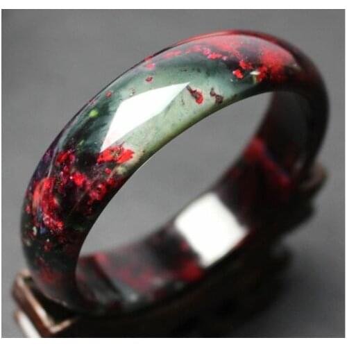 Chinese Style Restoring Ancient Ways Bracelet Ink Painting Peach Blossom Flower Natural Hetian Jade Bracelet
