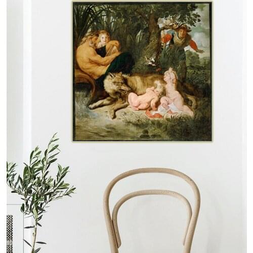 Citon Peter Paul Rubens《Romulus and Remus》Canvas Art Oil Painting Artwork Poster Picture Wall Decor Home Interior Decoration