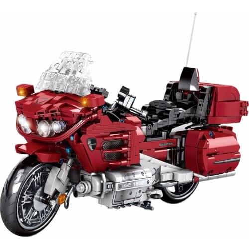 City Motorcycle Building Blocks Creator Expert MOTO Racing Car Model SEMBO Bricks Toys For Boys Gift 1205PCS