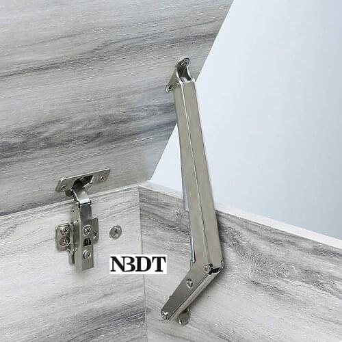 2Pcs Heavy Hydraulic Damper Lid Support Bracket Hinge Stay Strut Flap Door Furniture Tatami Dressing Table Side Middle Mounting