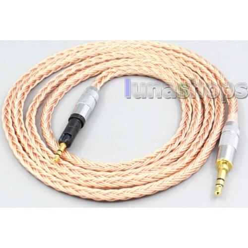 LN006765 2.5mm 4.4mm XLR 3.5mm 16 Core 99% 7N OCC Earphone Cable For Audio Technica ATH-M50x ATH-M40x ATH-M70X