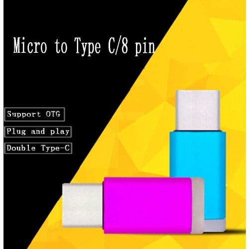 Mini O-TG Data adapter Micro USB Female To 8 Pin/ Type-c Male For iph or for Huawei Sync Data Charging Converter Charger Cable