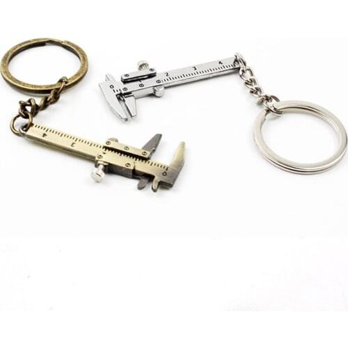 Mini Vernier Caliper Keychain Chain Tool Pendant Portable Tool New Fashion Car Key Alloy Calipers Gauge Slide Ruler Keyring Gift