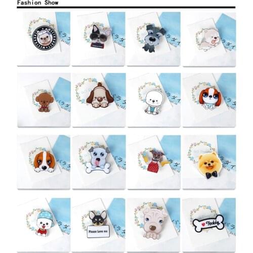 Fashion Hot Funny Charm Cute Cartoon 1pcs Animal Husky Pet Acrylic Collar Pins Badge Corsage Acrylic Badge Cute Cat Dog Broches