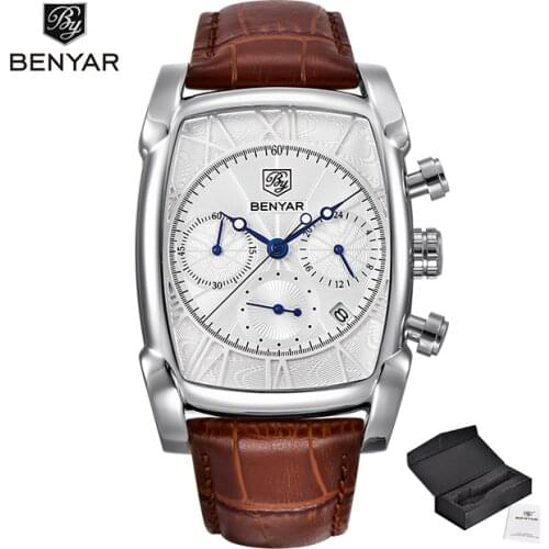 2020 BENYAR pilot military men watches Top luxury brand square dial male sport Quartz watch waterproof clock Relogio Masculino