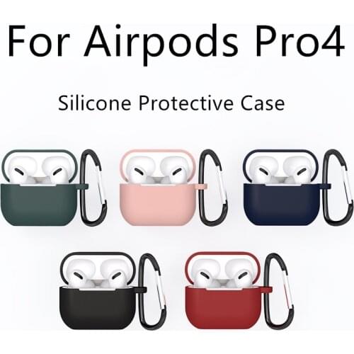Soft Silicone Protective Case For AirPods Pro4 mini Protector Headphone Set Anti-fall Belt Hook Thin with Hanging Buckle