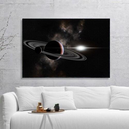 Science Fiction Universe Planets Modern Canvas Poster Planetary Run Frameless Art Painting Home Decor Art Picture for Livingroom