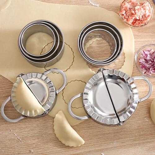 Stainless Steel Dumpling Maker Set Round Dough Cutter Pie Ravioli Dumpling Mold Dumpling Tools Dough Press Kitchen Accessories