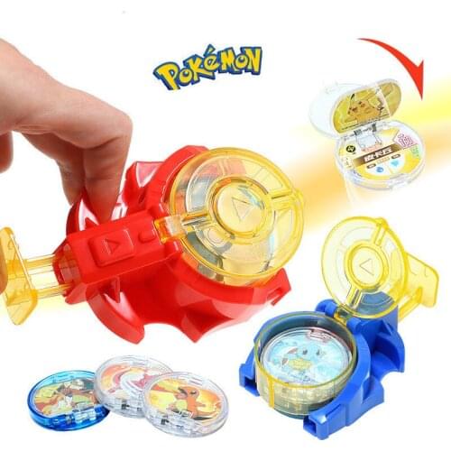 New Pokemon Pikachu Pocket Launcher Toys Pocket Monsters Action Figure Squirtle Bulbasaur Charmander Table Battle Game Kids Toys