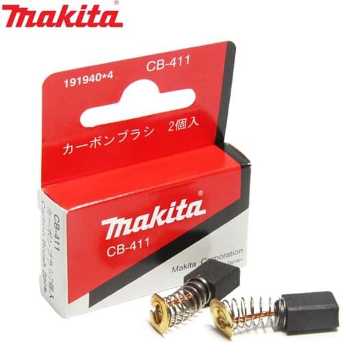 Original Makita CB411 Coal Electric Motor Spare Parts 6x9x13.5mm Carbon Brushes for Electric Motors 3708 3901 6830