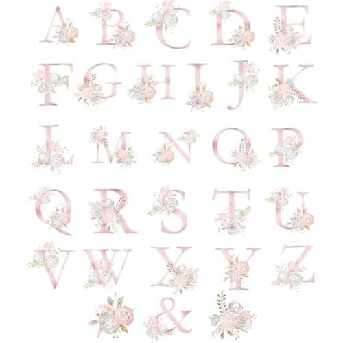 White Pink Wall Art Print Custom Name Canvas Painting Rabbit Ballet Girl Alphabet Posters Nordic Pictures For Kids Room Decor